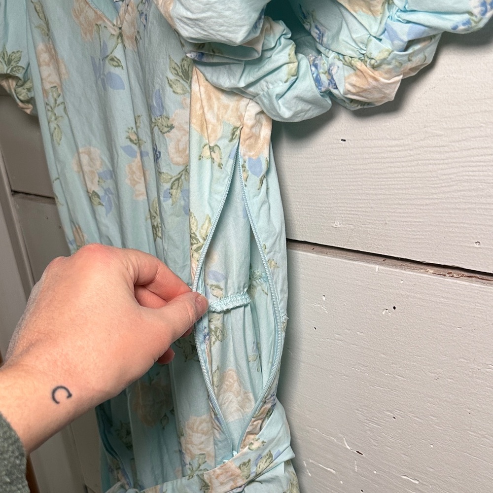 LoveShackFancy Estelle Puff Sleeve Floral Maxi Dress - Picture 8 of 13